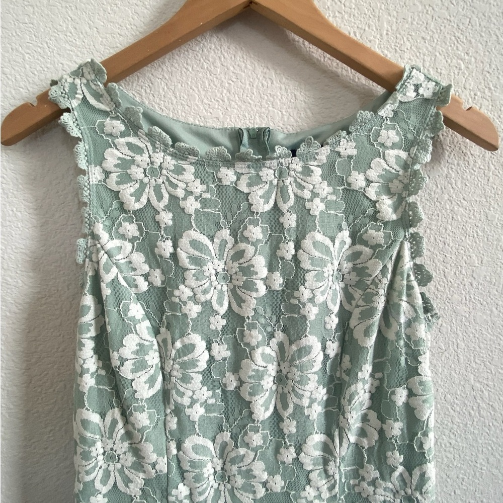 City Studio Girls Lace Overlay Dress – Size 9 (Light Turquoise)